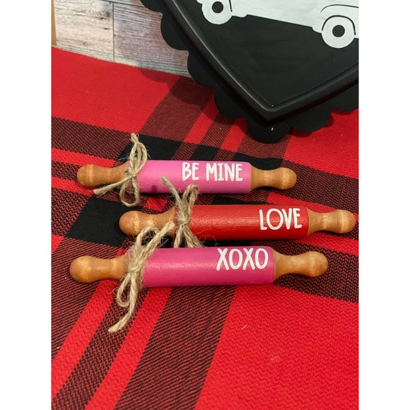 ⤵️🆕Valentine’s Day Mini Rolling Pins,  Farmhouse  Decor, Valentine’s Decor - Picture 4 of 11